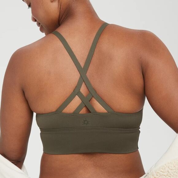 Offline by Aerie Light Brown Real Me Strappy Sports Bra - Picture 5 of 6